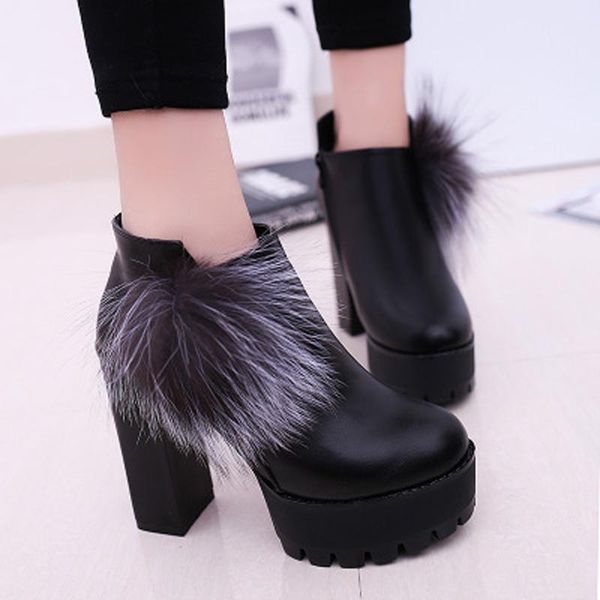 boots women's 2021 autumn/winter thick heel ultra high warm waterproof platform woolen leather, Black
boots women's 2021 autumn/winter thick heel ultra high warm waterproof platform woolen leather, Black