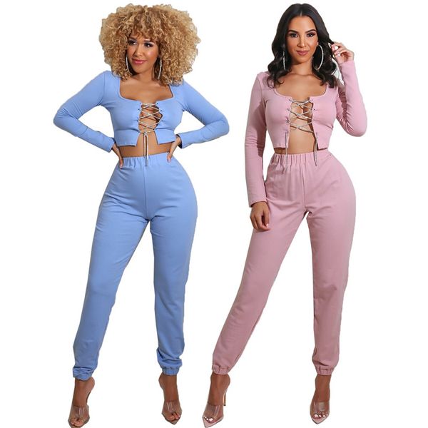 fashion womens crew neck two piece pants bandage designer womens two piece sets cardigan womens clothing, White
fashion womens crew neck two piece pants bandage designer womens two piece sets cardigan womens clothing, White