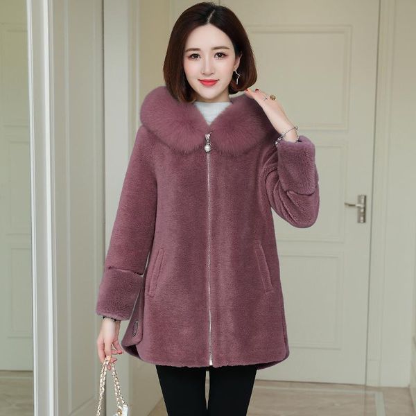 collar quality fashion high 100% women's jacket 2020 soft warm wool fur coat feminine clothes ropazjt363, Black
collar quality fashion high 100% women's jacket 2020 soft warm wool fur coat feminine clothes ropazjt363, Black