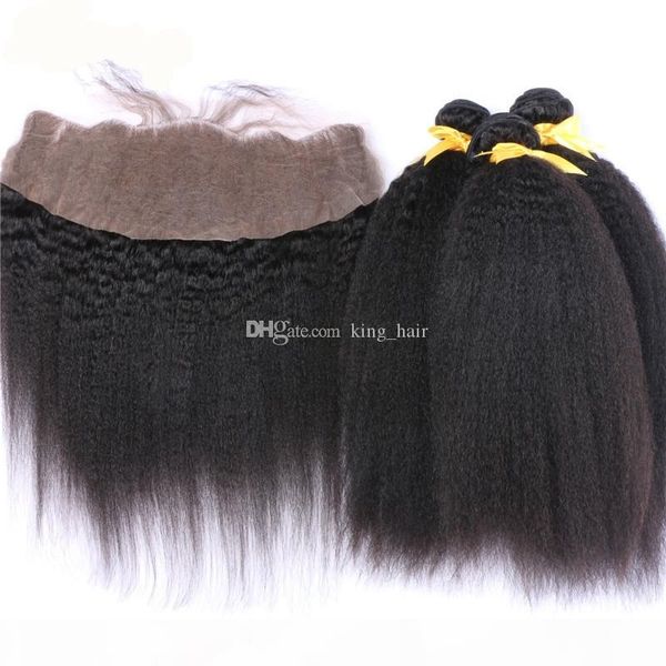kinky straight brazilian virgin hair bundles with lace frontal italian coarse yaki full lace frontal with hair extensions 4pcs lot, Black
kinky straight brazilian virgin hair bundles with lace frontal italian coarse yaki full lace frontal with hair extensions 4pcs lot, Black