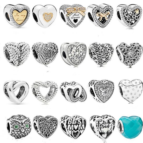 925 sterling silver charm heart beads for pandora bracelet women fashion luxury jewelry gifts, Black
925 sterling silver charm heart beads for pandora bracelet women fashion luxury jewelry gifts, Black