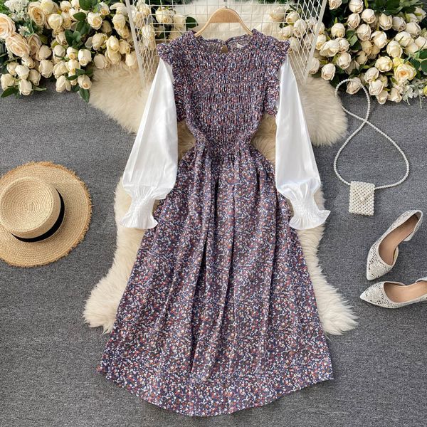 2021 new singiny feminine floral imprint ruched spring neck puff line dressed shreds dress t21z, Black;gray
2021 new singiny feminine floral imprint ruched spring neck puff line dressed shreds dress t21z, Black;gray