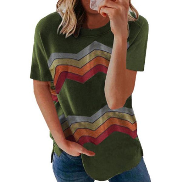 female t-shirt neckline cross stripe printing short sleeve t-shirt crew neck summer casual, White
female t-shirt neckline cross stripe printing short sleeve t-shirt crew neck summer casual, White