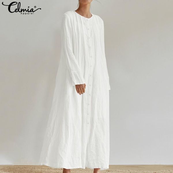 casual dresses celmia women long sleeve pleated see through shirt dress loose fashion buttons white maxi vestidos plus size 7, Black;gray
casual dresses celmia women long sleeve pleated see through shirt dress loose fashion buttons white maxi vestidos plus size 7, Black;gray