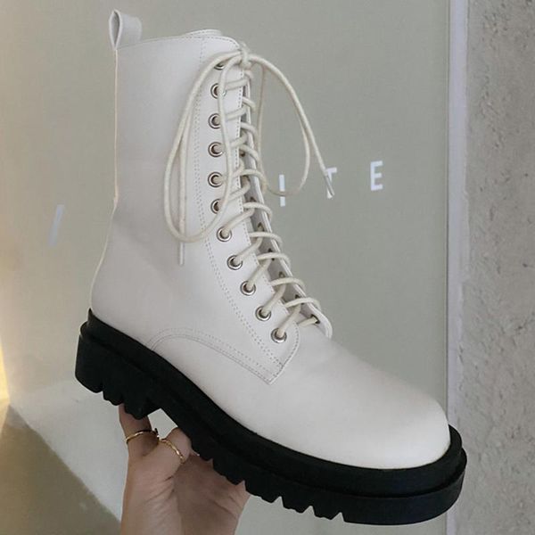 2020 winter trending women leather brown ankle boots lace up white short boots platform zippers martin ladies party shoes, Black
2020 winter trending women leather brown ankle boots lace up white short boots platform zippers martin ladies party shoes, Black