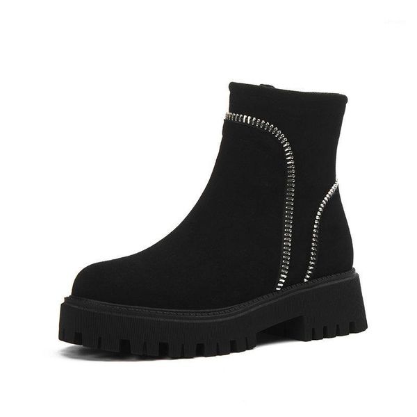 cow suede leather shoes woman platform med heels boots boots 2020 autumn winter concise party working ankle1, Black
cow suede leather shoes woman platform med heels boots boots 2020 autumn winter concise party working ankle1, Black