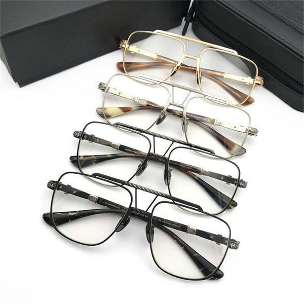 brand optical frame glasses men women metal eyeglasses frames fashion big frame eyewear spectacle frames myopia glasses with original box, Silver
brand optical frame glasses men women metal eyeglasses frames fashion big frame eyewear spectacle frames myopia glasses with original box, Silver