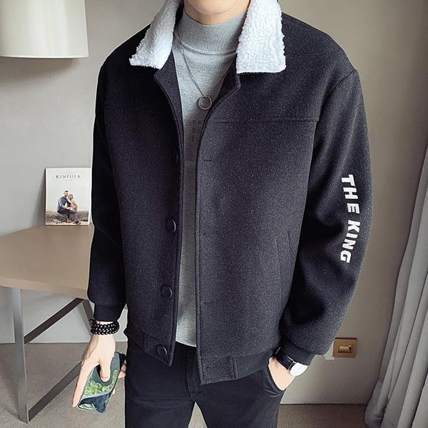 legible winter wool jacket men high-quality wool coat mens casual loose fit short coat male solid jackets, Black
legible winter wool jacket men high-quality wool coat mens casual loose fit short coat male solid jackets, Black