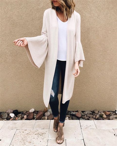autumn winter 2020 fashion cardigan pocket horn horn flared sleeve women's coat 101262 kiwly, White;black
autumn winter 2020 fashion cardigan pocket horn horn flared sleeve women's coat 101262 kiwly, White;black