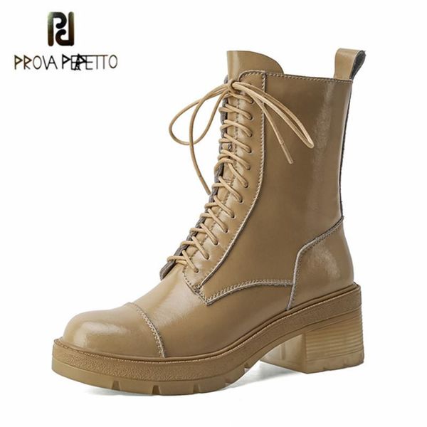 prova perfetto 2020 new style ankle boots women leather thick bottom zipper square heel lace-up round-toe plush bota feminina, Black
prova perfetto 2020 new style ankle boots women leather thick bottom zipper square heel lace-up round-toe plush bota feminina, Black