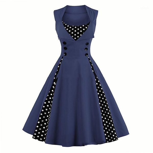 women new retro vintage dress polka dot patchwork sleeveless spring summer red dress big hem party vestidos1, Black;gray
women new retro vintage dress polka dot patchwork sleeveless spring summer red dress big hem party vestidos1, Black;gray