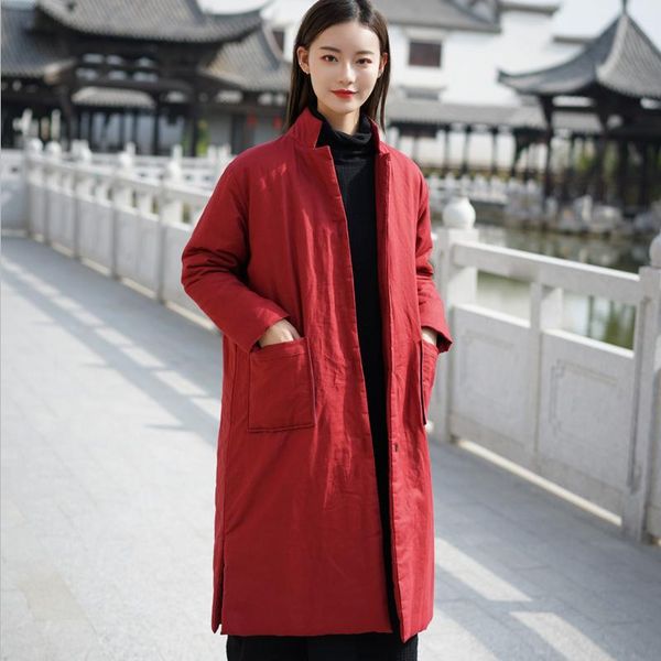 johnature winter loose retro solid color single breasted cotton warm coat 2020 new simple comfortable pockets women long coats, Black
johnature winter loose retro solid color single breasted cotton warm coat 2020 new simple comfortable pockets women long coats, Black