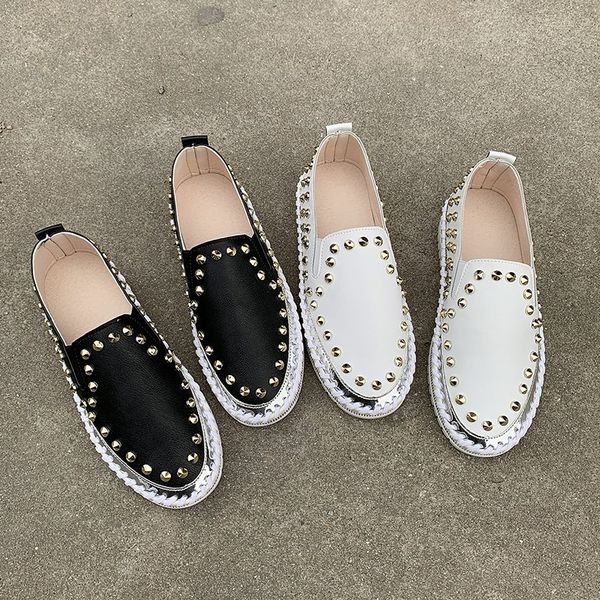 flat shallow mouth sports shoes women's casual shoes women's hand-stitched customized golden nail white flat-bottom
flat shallow mouth sports shoes women's casual shoes women's hand-stitched customized golden nail white flat-bottom