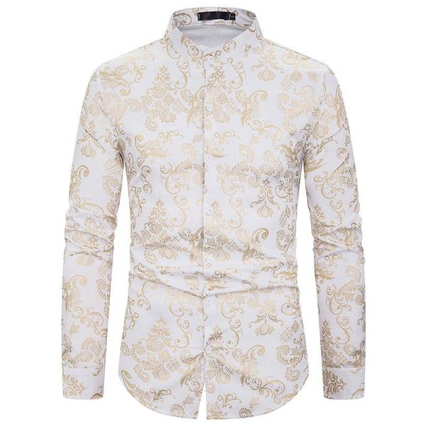 men's casual shirts qyzrfs men printed shirt standing collar fashion long sleeve streetwear social male clothing nightclub hip hop, White;black
men's casual shirts qyzrfs men printed shirt standing collar fashion long sleeve streetwear social male clothing nightclub hip hop, White;black