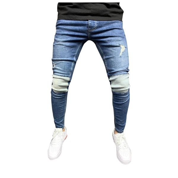 men's jeans fashion men hole ripped zipper high waist stretch skinny denim pants trousers casual pencil plus size#35, Blue
men's jeans fashion men hole ripped zipper high waist stretch skinny denim pants trousers casual pencil plus size#35, Blue