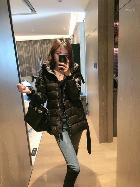 pure color women's 2020 ladies winter down jacket new british fashion classic slim mid-length down jacket hooded coat1, Black
pure color women's 2020 ladies winter down jacket new british fashion classic slim mid-length down jacket hooded coat1, Black