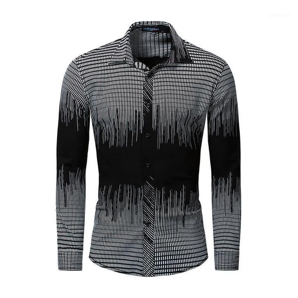 men's casual shirts 2021 fashion printed men shirt long sleeve geometric streetwear dress mens clothes camisa masculina1, White;black
men's casual shirts 2021 fashion printed men shirt long sleeve geometric streetwear dress mens clothes camisa masculina1, White;black