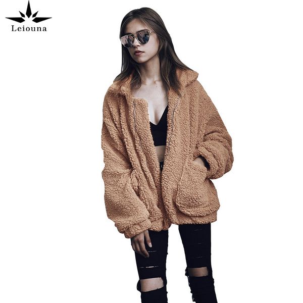 leiouna loose plus size slim zipper fashion new women's jackets coat femaleautumn winter fur plush coats women's clothing 201031, Black
leiouna loose plus size slim zipper fashion new women's jackets coat femaleautumn winter fur plush coats women's clothing 201031, Black