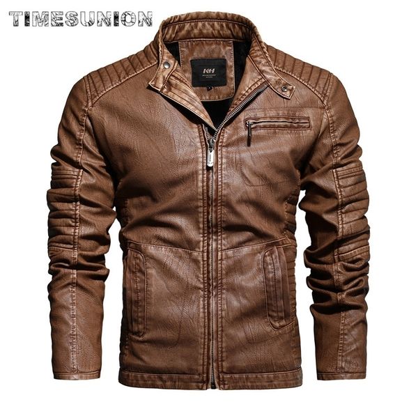leather jacket men vintage lapel motorcycle jacket mens leather jacket brown thick biker coat fashion outwear clothing men 201026, Black
leather jacket men vintage lapel motorcycle jacket mens leather jacket brown thick biker coat fashion outwear clothing men 201026, Black