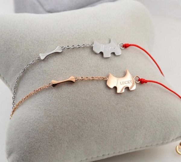 2020 lucky dog & bone bracelet with red rope , rose gold color titanium steel bangle/bracelet ,fashion woman/man bangle, Black
2020 lucky dog & bone bracelet with red rope , rose gold color titanium steel bangle/bracelet ,fashion woman/man bangle, Black