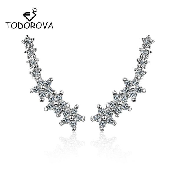 todorova cubic zircon star earrings for women white crystal earrings statement stud party gift, Golden;silver
todorova cubic zircon star earrings for women white crystal earrings statement stud party gift, Golden;silver