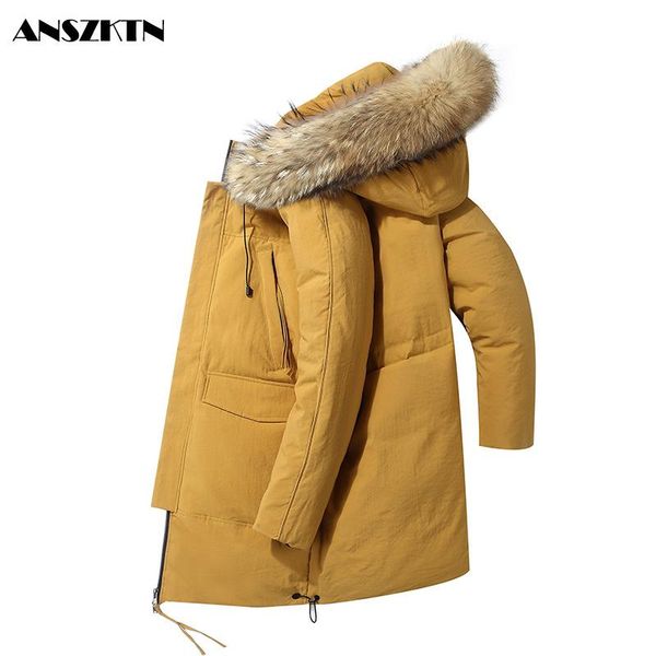 2020 new arrivals men's winter thick long male down jacket fur collar new style casual warm hooded puffer down coat, Black
2020 new arrivals men's winter thick long male down jacket fur collar new style casual warm hooded puffer down coat, Black