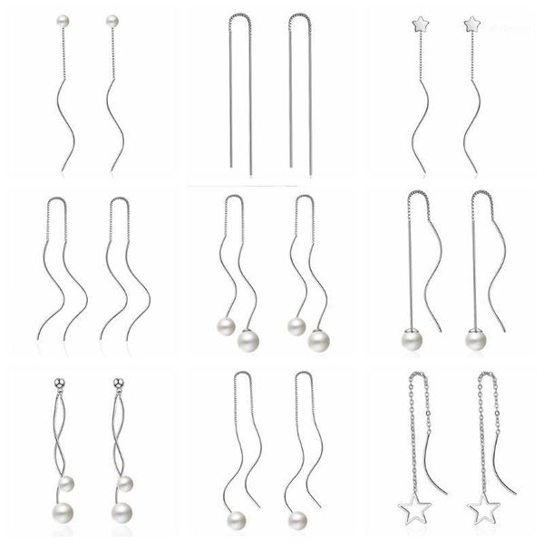 todorova style imitation pearl long chain tassel drop dangle earring strike ear cuff for women jewelry1, Silver
todorova style imitation pearl long chain tassel drop dangle earring strike ear cuff for women jewelry1, Silver