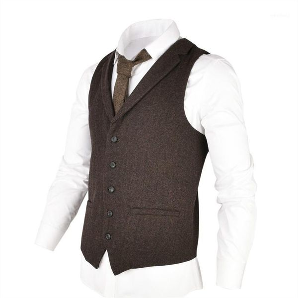 men's vests voboom woolen tsuit vest for men herringbone slim fit wool blend single-breasted waistcoat coffee brown 0181, Black;white
men's vests voboom woolen tsuit vest for men herringbone slim fit wool blend single-breasted waistcoat coffee brown 0181, Black;white