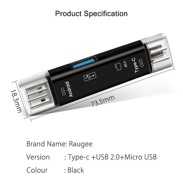 sd/micro sd (tf) usb card reader 3 in 1 universal usb type c usb- a 3.0 and micro otg adapter for sd sdxc sdhc tf
sd/micro sd (tf) usb card reader 3 in 1 universal usb type c usb- a 3.0 and micro otg adapter for sd sdxc sdhc tf