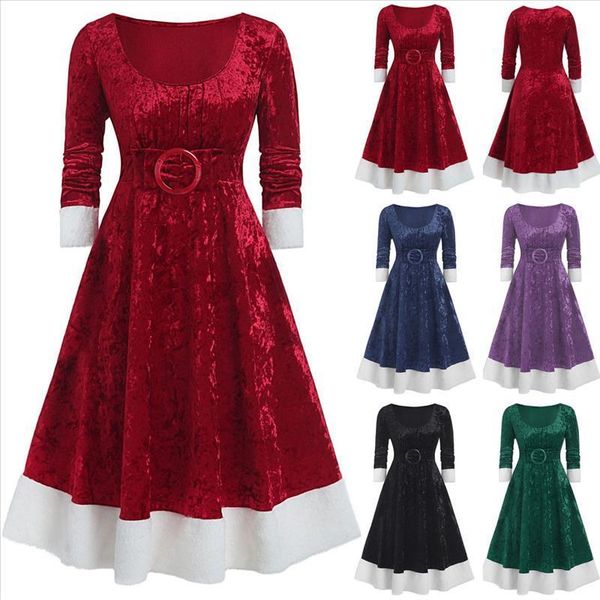 women christmas patchwork bandage long sleeve asymmetric o-neck dress fashion elegant party dress new autumn#45, Black;gray
women christmas patchwork bandage long sleeve asymmetric o-neck dress fashion elegant party dress new autumn#45, Black;gray