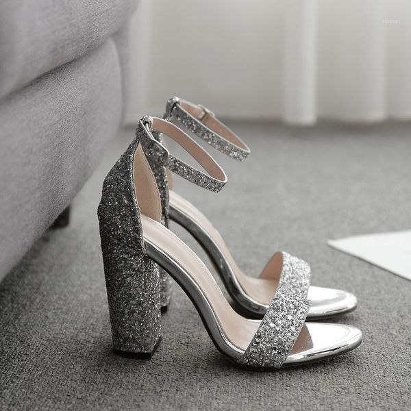 women's thick heels silver sequins high heels sandals high tempting thin shoes women's party and dance in summer1, Black
women's thick heels silver sequins high heels sandals high tempting thin shoes women's party and dance in summer1, Black