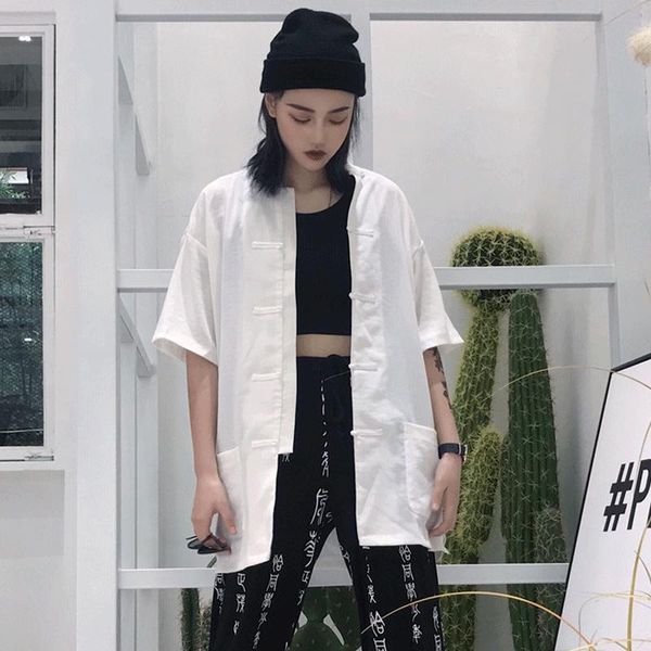 2020 new couples chinese style tang suit qipao casual loose blouse harajuku retro streetwear t-shirt coat outerwear, Red
2020 new couples chinese style tang suit qipao casual loose blouse harajuku retro streetwear t-shirt coat outerwear, Red