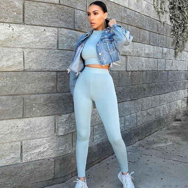 2021 long sleeve crop leggings 2 pieces set summer women streetwear outfits pure tracksuit joggings suit, Gray
2021 long sleeve crop leggings 2 pieces set summer women streetwear outfits pure tracksuit joggings suit, Gray