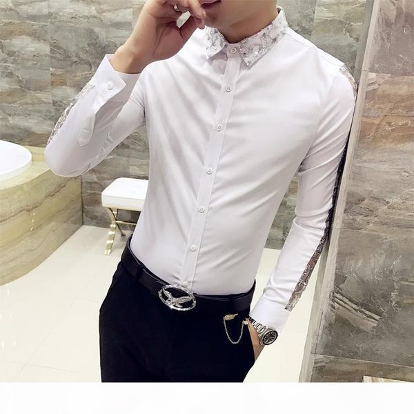 black shirts unique hollow out lace design mens shirt chemise slim fit homme social shirt dress long sleeve men camisa masculina, White;black
black shirts unique hollow out lace design mens shirt chemise slim fit homme social shirt dress long sleeve men camisa masculina, White;black