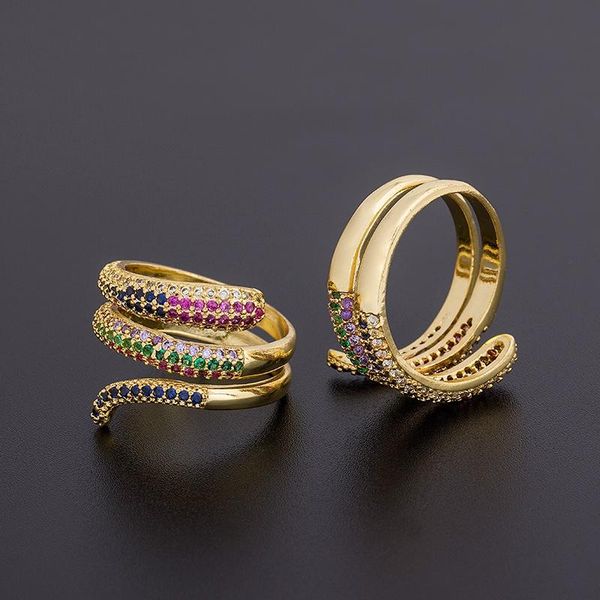 new gold color multilayer adjustable rings for women copper cubic zirconia trendy stack finger ring jewelry gifts, Golden;silver
new gold color multilayer adjustable rings for women copper cubic zirconia trendy stack finger ring jewelry gifts, Golden;silver