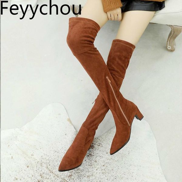 женщины boots осень зима теплый высокий каблук над коленом заостренный toe zip плюша 2020 flock sexy новая мода желтый большой размер 34-48, Black
женщины boots осень зима теплый высокий каблук над коленом заостренный toe zip плюша 2020 flock sexy новая мода желтый большой размер 34-48, Black