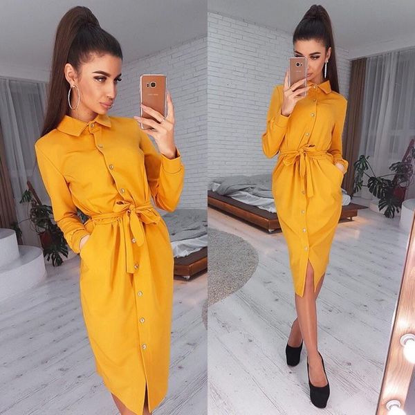 autumn wrap shirt dress women elegant 2020 yellow long sleeve turn-down collar office dresses for women vestidos, Black;gray
autumn wrap shirt dress women elegant 2020 yellow long sleeve turn-down collar office dresses for women vestidos, Black;gray
