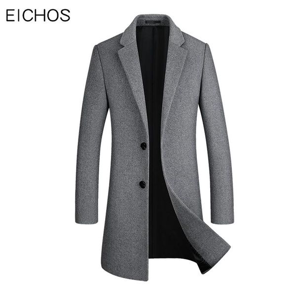 men's wool & blends autumn woolen coat men two buttons blending outerwear male solid color korean style fashion trench coats, Black
men's wool & blends autumn woolen coat men two buttons blending outerwear male solid color korean style fashion trench coats, Black