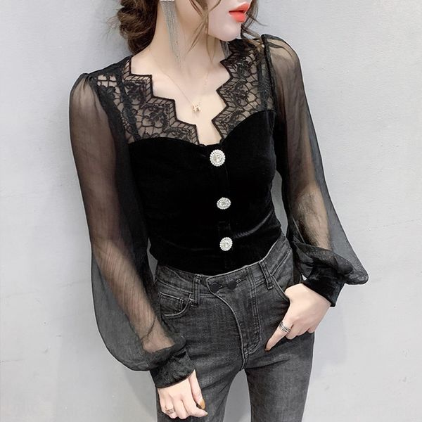 бархатное дно женской осенние shirtlace shirt2020 сетка воротник дизайна чувство футболка бархатного дна блузки женской блузка осень top руб, White
бархатное дно женской осенние shirtlace shirt2020 сетка воротник дизайна чувство футболка бархатного дна блузки женской блузка осень top руб, White