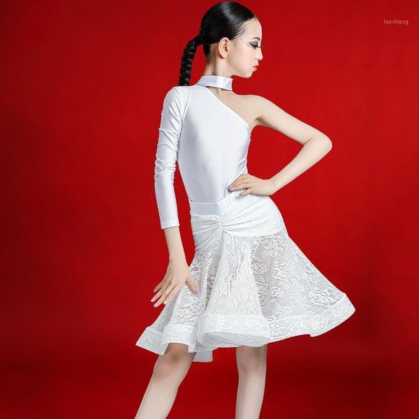 girl's latin dance competition dresses kids white lace skirt oblique shoulder dress student kids latin clothes stage dress l39521, Black;red
girl's latin dance competition dresses kids white lace skirt oblique shoulder dress student kids latin clothes stage dress l39521, Black;red