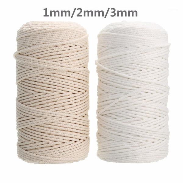 1pcs 100% natural cotton twisted cord 1/2/3mm diameter 200m/400m length for diy home textile craft macrame artisan string1, Black;white
1pcs 100% natural cotton twisted cord 1/2/3mm diameter 200m/400m length for diy home textile craft macrame artisan string1, Black;white