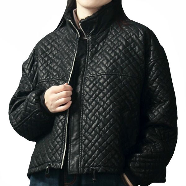 style european women quilted plutonium biker ladies black leather jacket from real fur collar winter ropa hv88
style european women quilted plutonium biker ladies black leather jacket from real fur collar winter ropa hv88
