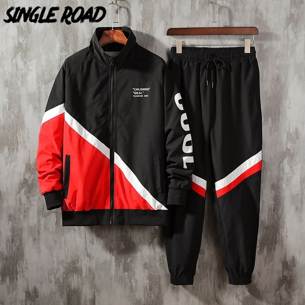 singleroad men's streetwear sets sportswear tracksuit men patchwork hip hop jacket sweatpants jackets joggers pants sport suits 1028, Black;white
singleroad men's streetwear sets sportswear tracksuit men patchwork hip hop jacket sweatpants jackets joggers pants sport suits 1028, Black;white