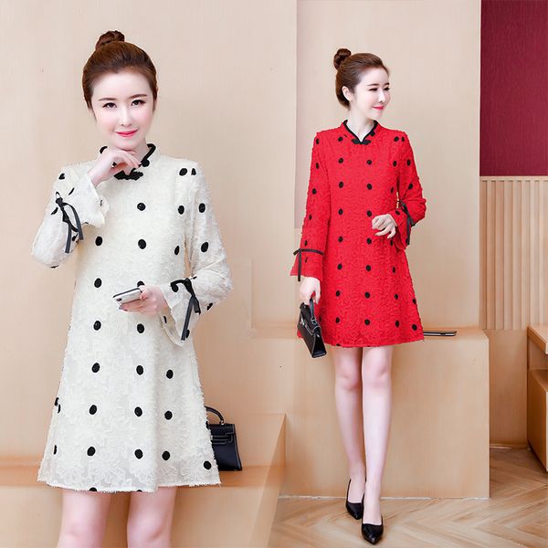 female plus size spring fall vintage dot party loose casual skater mini dress 9sux, Black;gray
female plus size spring fall vintage dot party loose casual skater mini dress 9sux, Black;gray