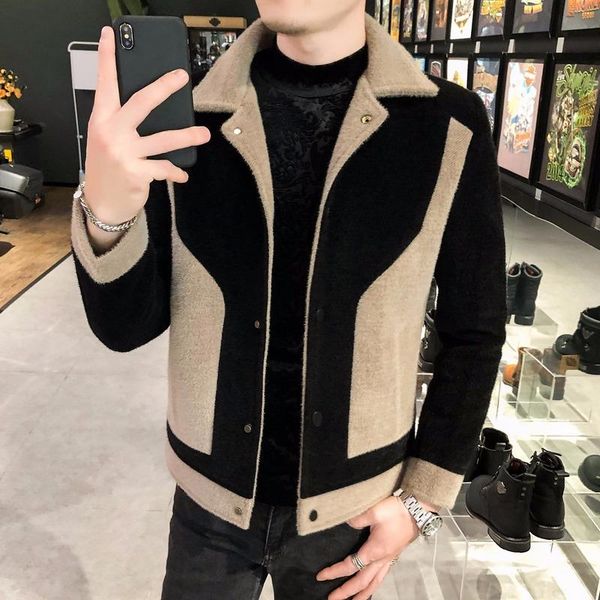 fashion black khaki contrast splicing woolen jacket winter casual mens wool trench coat jacket coat men gentleman mantel wolle
fashion black khaki contrast splicing woolen jacket winter casual mens wool trench coat jacket coat men gentleman mantel wolle