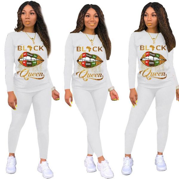 black letters women tracksuit lips printing hoodie pants two piece outfits fashion ladies sweater trousers sportswear clothes e121807, White
black letters women tracksuit lips printing hoodie pants two piece outfits fashion ladies sweater trousers sportswear clothes e121807, White