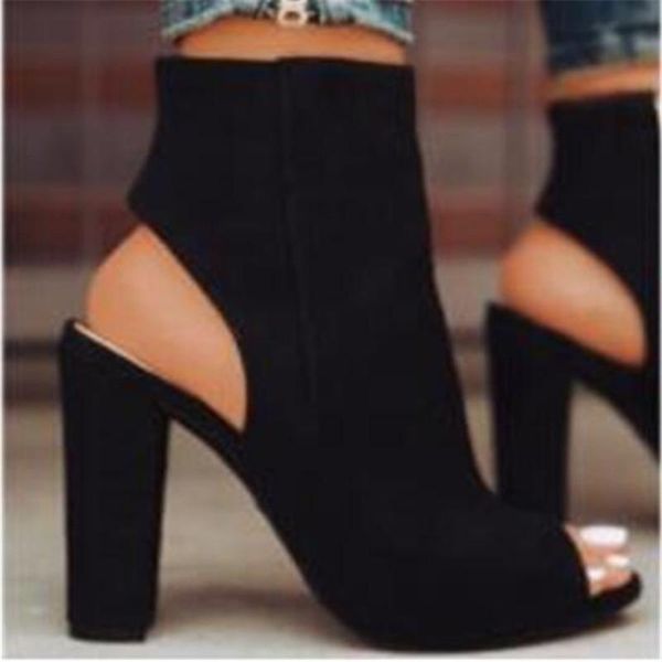 fashion women girls leisure hollow back peep toe chunky high heels zipper casual gladiator sandals feminino sandalias shoes, Black
fashion women girls leisure hollow back peep toe chunky high heels zipper casual gladiator sandals feminino sandalias shoes, Black