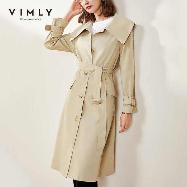 vimly trench coat for women elegant autumn single breasted solid slim sailor collar clothing female long jackets f0082, Tan;black
vimly trench coat for women elegant autumn single breasted solid slim sailor collar clothing female long jackets f0082, Tan;black