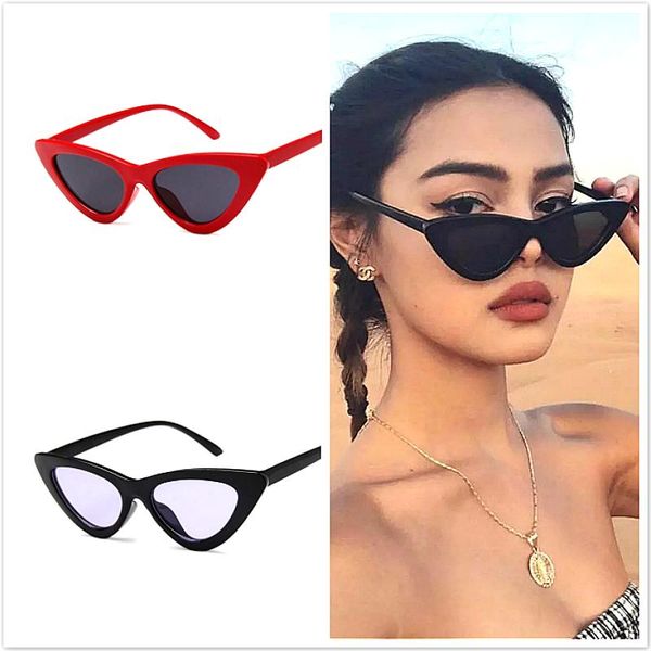 sunglasses fashion retro cat eye women vintage brand shades black red color sun glasses for female designer, White;black
sunglasses fashion retro cat eye women vintage brand shades black red color sun glasses for female designer, White;black