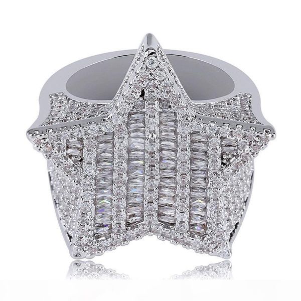 18k gold & white gold mens new bling cubic zirconia pentagram hip hop ring guys full diamond iced out rapper jewelry gifts for boyfriend, Silver
18k gold & white gold mens new bling cubic zirconia pentagram hip hop ring guys full diamond iced out rapper jewelry gifts for boyfriend, Silver